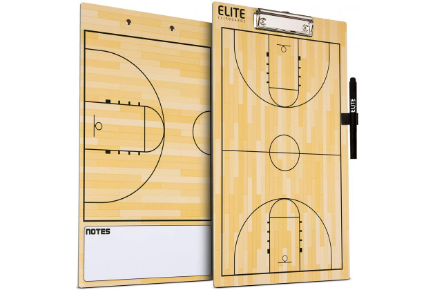 Elite Clipboards Dry Erase Coaches Clipboard - Баскетбольна Дошка для Тренера