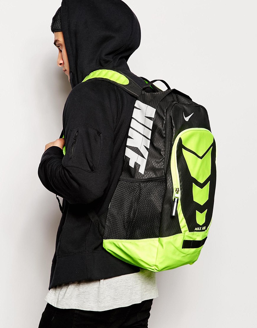 nike max air backpack neon